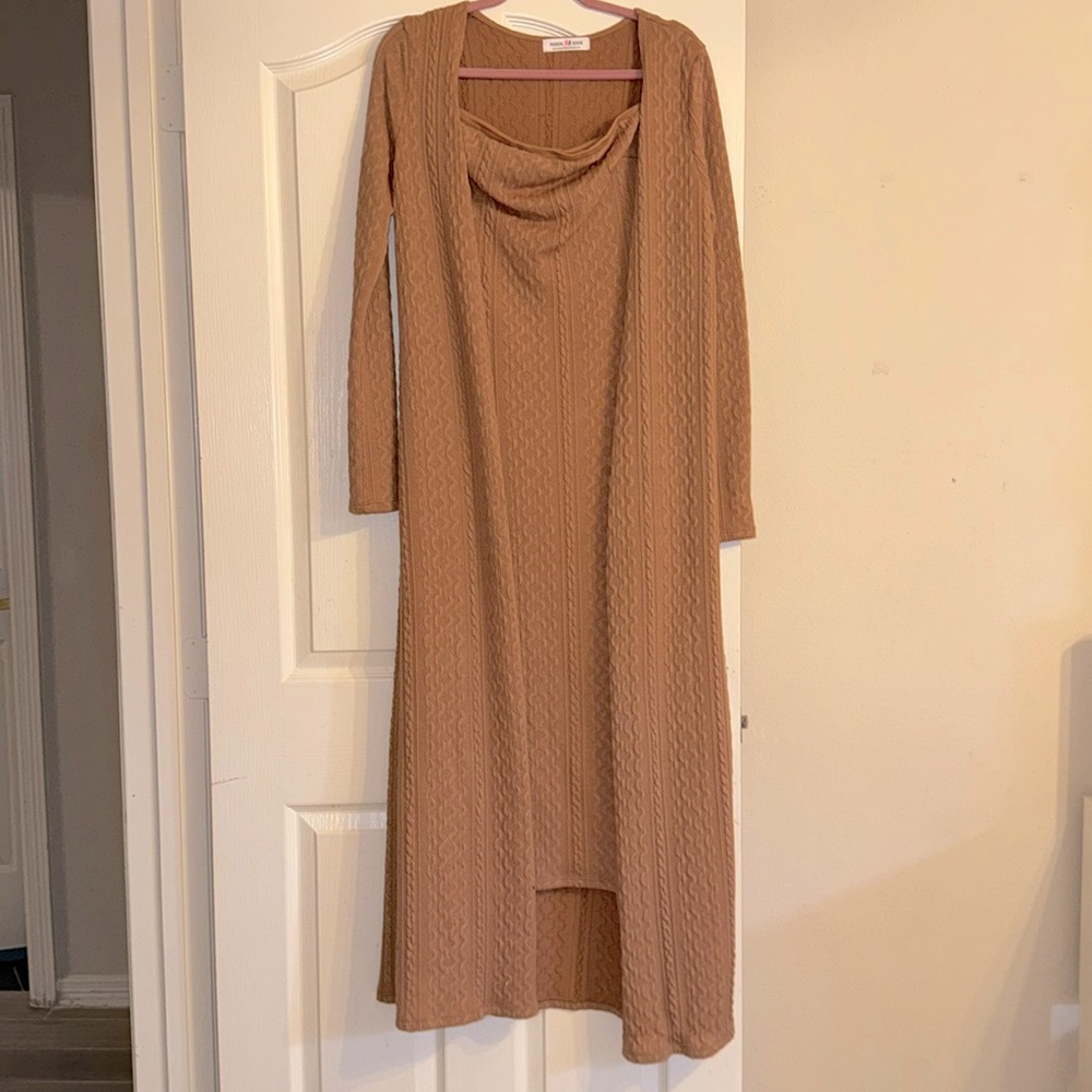 Dress and Long Trench Set